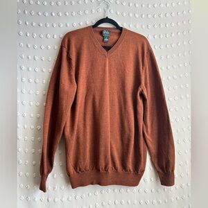 Jos. A. Bank Men’s V Neck‎ Traveler Merino Wool Long Sleeve Sweater Sz XL Tall